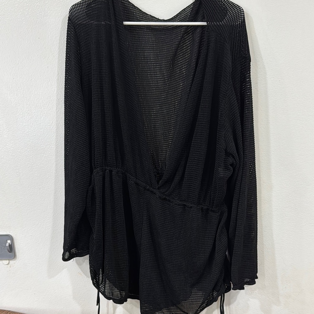 Black Mesh Women Swim One Piece
